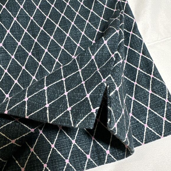 Ann Taylor The Cotton Crop Pants Green Pink Geometric Midrise Flat Front - Picture 12 of 14